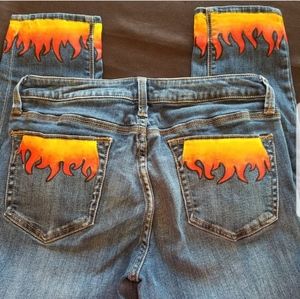 Custom Flame Jeans